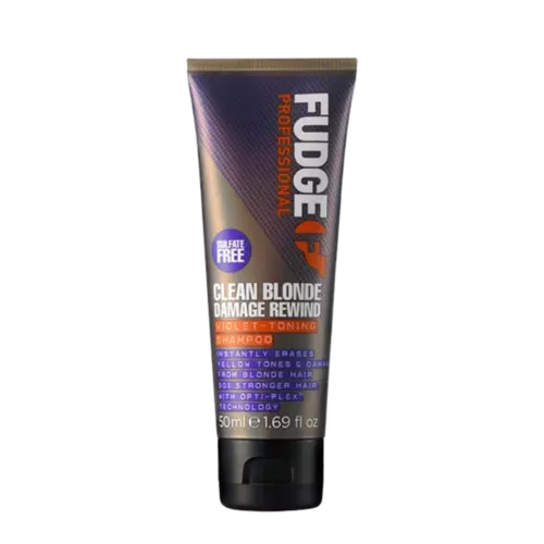 Fudge Clean Blonde Damage Rewind Violet-Toning Shampoo 50ml