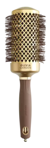 Olivia Garden Expert Blowout Shine Wavy Bristles Gold & Brown 55