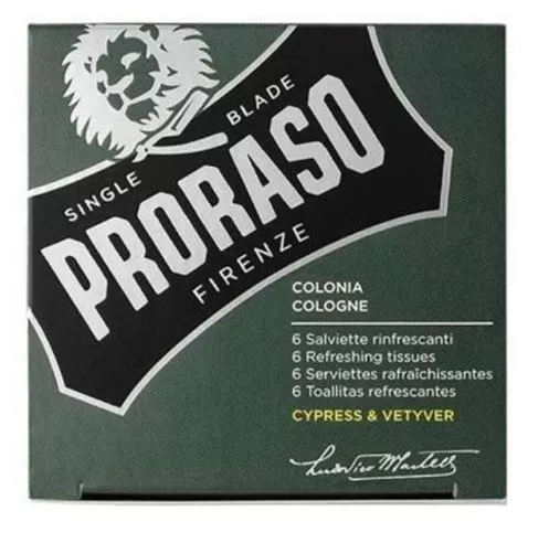 Proraso Cologne Refreshing Tissues - Cypress & Vetyver