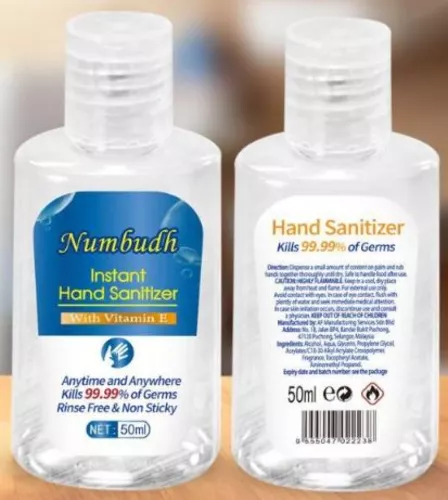 Numbudh Instant Hand Sanitizer - Handgel 75% alcohol 50ml