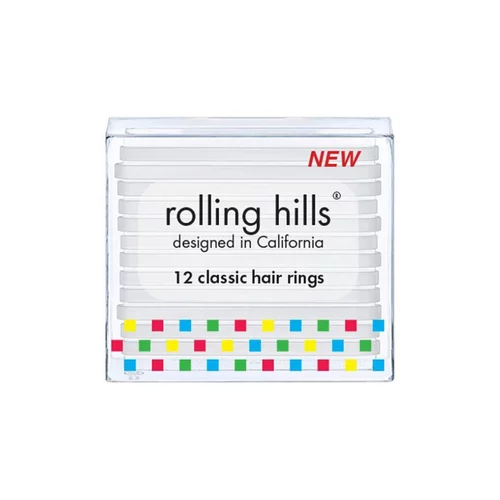 Rolling Hills Professional Hair Rings Mini 12pc Transparent