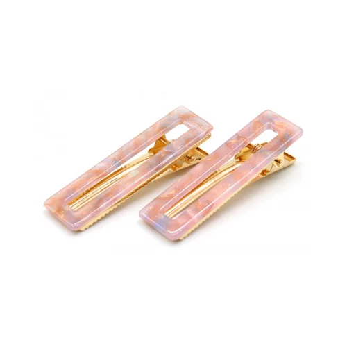 Salonline Hair Clips Classic Marble Pink