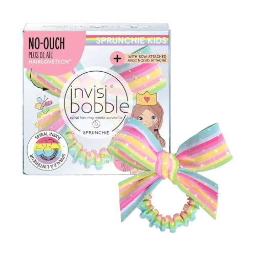 Invisibobble Kids Slim Sprunchie with Bow Let's Chase Rainbows