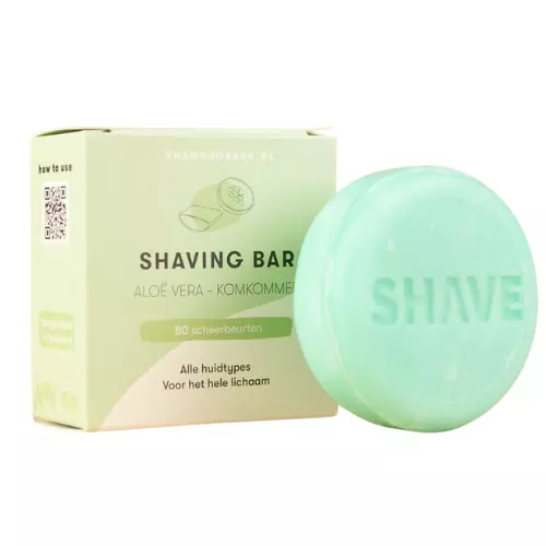 Shampoobars Shaving Bar 60g Aloë Vera - Komkommer