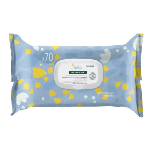 Klorane Baby Gentle Cleansing Wipes 70pieces