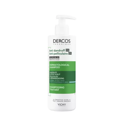 Vichy Dercos Anti-dandruff Dermatological Shampoo - Normal to Oily Hair 390ml