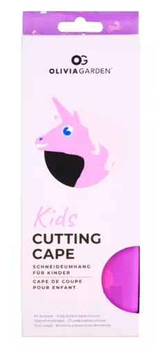 Olivia Garden Kids Cutting Cape Unicorn Pink