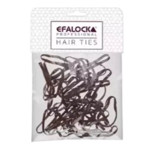 Efalock Rasta Hair Bands Strong - 100 Pieces Brown