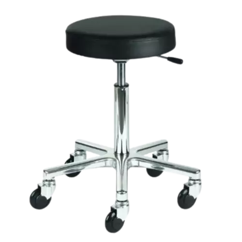 Efalock Clictec Rolling Stool Round Seat Silver Large