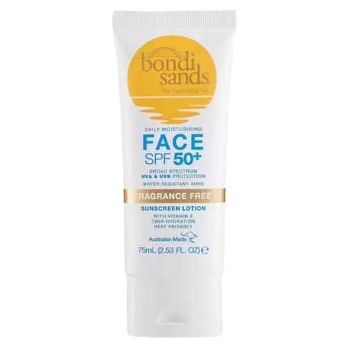 Bondi Sands Sunscreen Lotion Face - 75ml SPF 50+ Fragrance Free