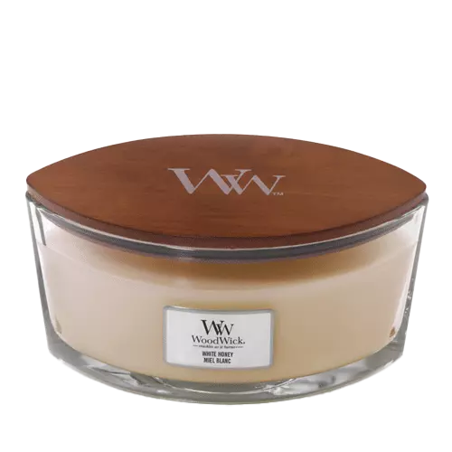 WoodWick Candle White Honey Ellipse