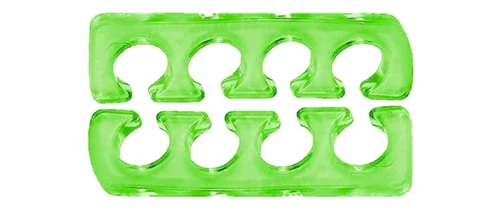 Sibel Separador de Dedos de Silicona - 2 Piezas Fluo Green
