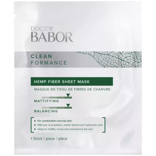 BABOR DOCTOR BABOR Cleanformance Hemp Fiber Sheet Mask 1 stuk