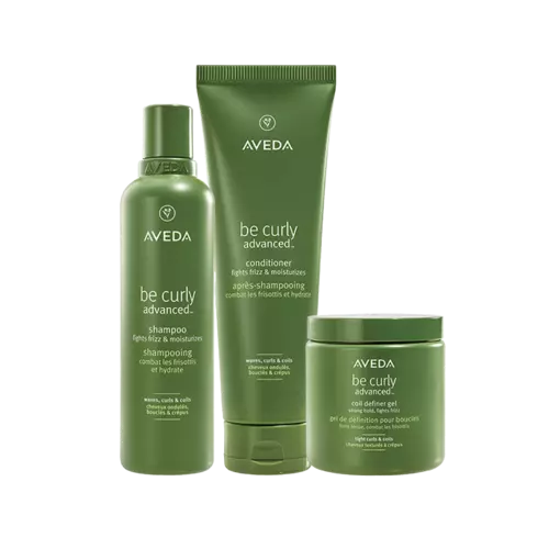 AVEDA Be Curly Advanced™ set coily hair