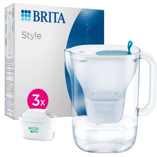 BRITA Style Cool Water Filter Jug + 3x Maxtra Pro All-in-1 Blue