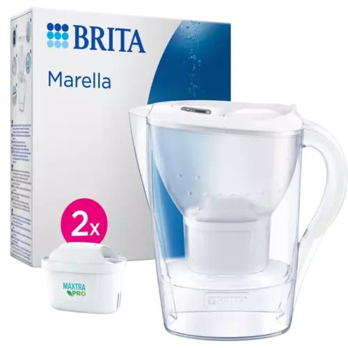 BRITA Marella Cool Waterfilterkan 2,4L + 2 Maxtra Pro All-in-1 Waterfilters White