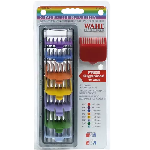 Wahl attachment combs Set 3-6-10-13-19-25mm Gekleurd