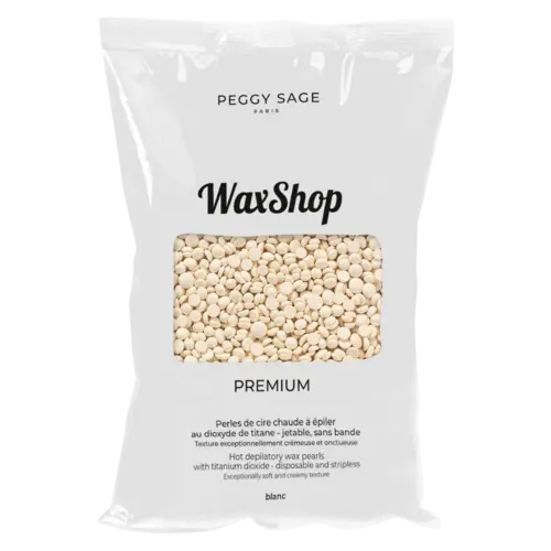 Peggy Sage Hot Depilatory Wax Pearls - Disposable And Stripless - 800gr Blanc Premium