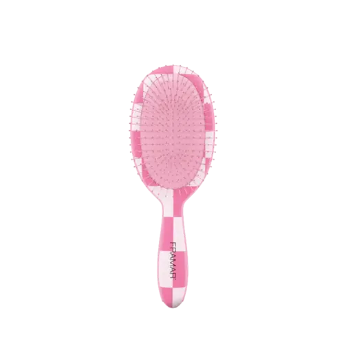 Framar Detangle Brush Checked Out Pink