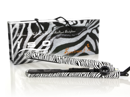 ISO Beauty Spectrum Pro Glätteisen Zebra Zebra Weiß