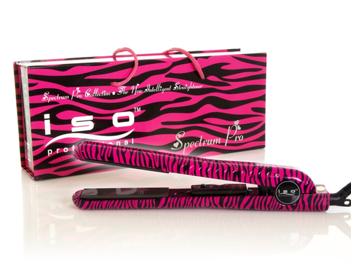 ISO Beauty Spectrum Pro Glätteisen Zebra Zebra Rosa