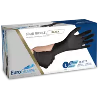 Eurogloves Solid Nitrile Gloves - Svart - 100st