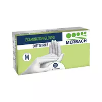 Merbach Soft Nitrile Handschoenen- Wit - 100st