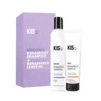 KIS Smooth Keramoist Shampoo + Kerashield Leave-In Duo