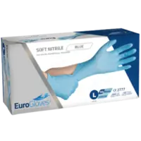 Eurogloves Guantes de Nitrilo Blando - Azul - 100uds