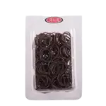 A&A Thick hair elastic bands - 150 pieces brown