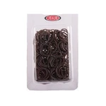 A&A Thick hair elastic bands - 150 pieces brown