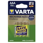 Varta Recharge Accu Endless 750mAh Blister 4 stuks