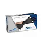 Eurorukavice Měkké nitrilové rukavice - černé - 100ks Large