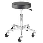 Efalock  Clictec  Rolling Stool Round Seat Silver