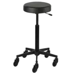 Efalock  Clictec  Rolling Stool Round Seat Black