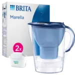 BRITA Marella Cool Waterfilterkan 2,4L + 2 Maxtra Pro All-in-1 Waterfilters Blue