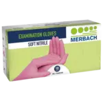 Merbach Gants  Soft Nitrile - Rose - 100pcs