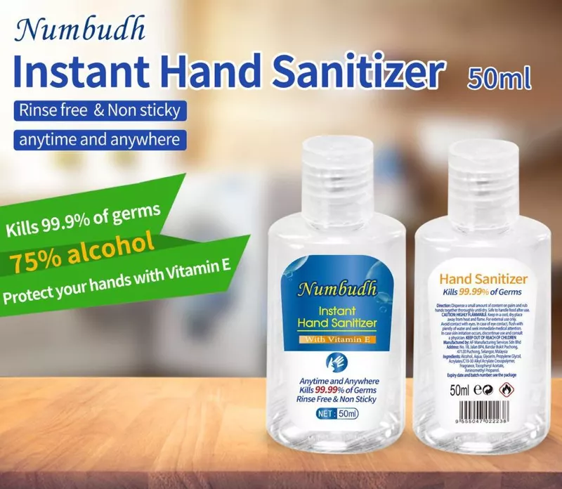 Numbudh  Instant Hand Sanitizer - Handgel 75% alkohol