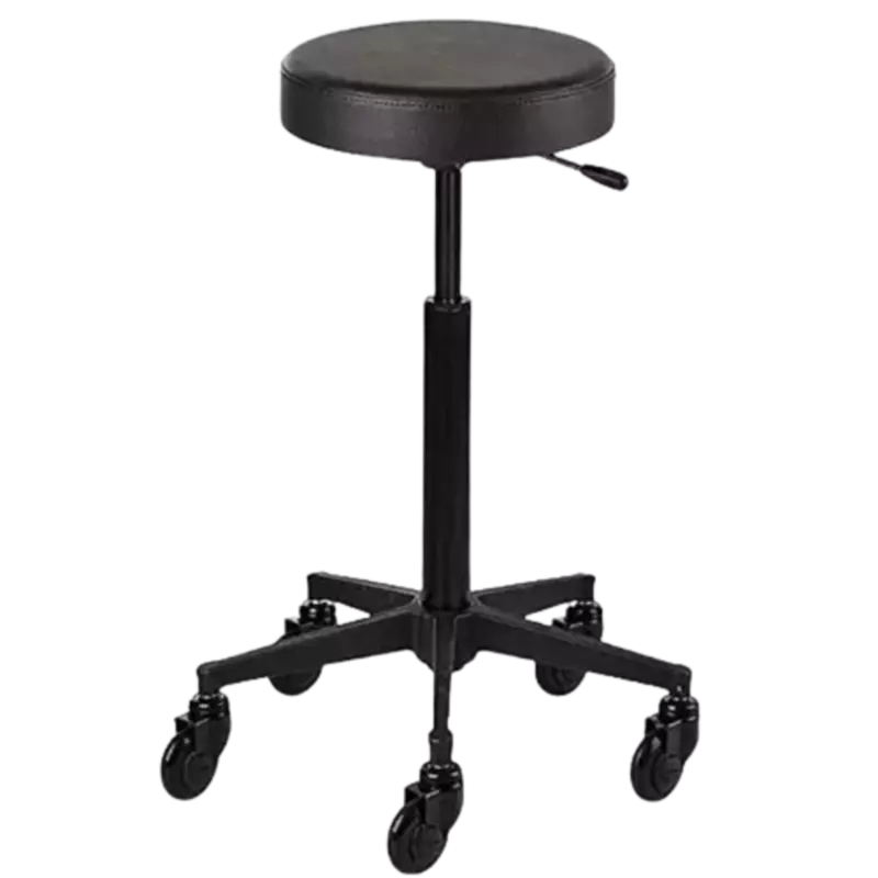 Efalock  Clictec  Rolling Stool Round Seat Black