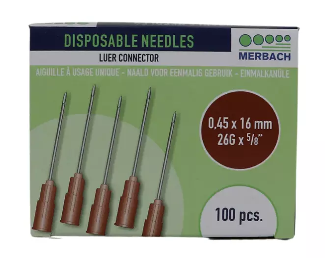 Merbach  Injectienaald - Bruin -100st