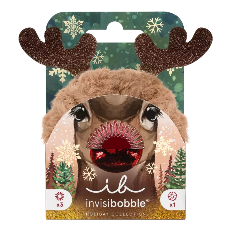 Invisibobble  Red Nose Reindeer Set