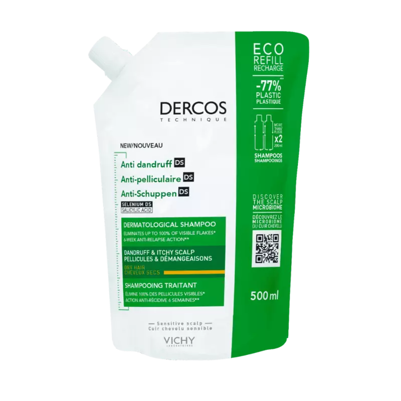 Vichy  Dercos Anti-dandruff Dermatological Shampoo - Dry Hair